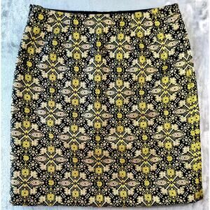 J. McLaughlin Lurex Jacquard and Brocade Skirt Size 6